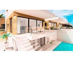 Fantástica villa de nueva construcción con piscina junto a la playa de La Mata en el sur de la Costa