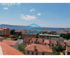 Sanxenxo: Atico con terraza, vistas al mar, piscina, 3 dormitorios...