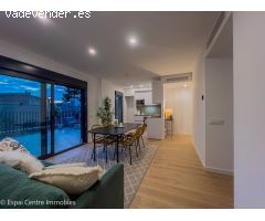 Planta Baja de Obra Nueva con 3 habitaciones y dos baños en centro de Vallirana