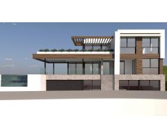 Parcela con vistas al mar y proyecto de villa de lujo – Mijas