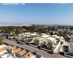 Chalets de obra nueva de una planta con piscina privada en Torrevieja