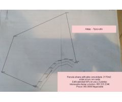 Tijoco  Alto Terreno urbano consolidado  2163 m2 para construir con vistas