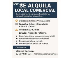 BAJO COMERCIAL EN ALQUILER , BIEN SITUADO Y FACIL ACCESO.