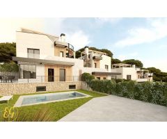 Chalet nuevo con vistas al mar en Polop | Obra nueva con piscina y jardín privado