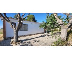 SE VENDE PARCELA CON CASA, 3 DORMT. 1BAÑO, PISCINA, BARBACOA, GARAJE, ARBOLES, CERCA DE LA PULGOSA