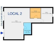 Local Comercial en Centro de Salou de 82m2, cocina, baño por 115.000€.