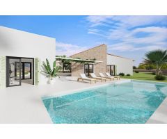 Proyecto de una casa de planta baja lujosa y piscina