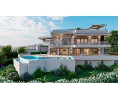 Espectacular villa en una parcela elevada con vistas panorámicas en La Resina Golf, Estepona