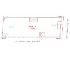 Nave industrial en Elche zona Carrus, 1730 m2