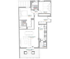 Piso con terraza SURESTE 15 m2, además de trastero y plaza de garaje incluidos en el precio.