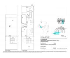 Duplex apartment with semi-basement 42.50 m2, garden 18.07 m2, terrace, parking and two patios.