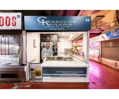 Puesto de 8 metros equipado en el Mercado de la Cebada (Madrid)