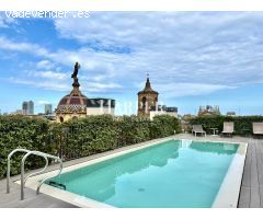 Elegante piso de 2 habitaciones con terraza y piscina en el Barrio Gótico