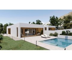 Modernas villas de una sola planta con piscina privada en Finestrat