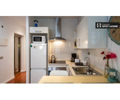 Elegante apartamento de 1 dormitorio con balcón y aire acondicionado en alquiler cerca del metro en 
