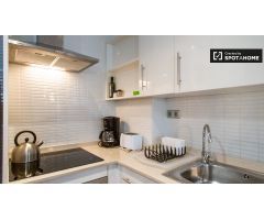 Elegante apartamento de 1 dormitorio con balcón y aire acondicionado en alquiler cerca del metro en 