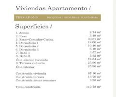 Apartamento 3 dormitorios en residencial de obra nueva en Bonalba Golf con vistas al mar