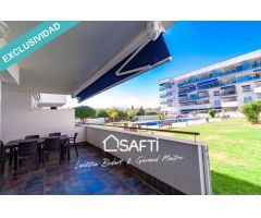 Piso de 1 habitacion con gran terraza, piscina y parking en Rosas