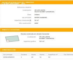 PARCELA DE 800 M2 EN URBANIZACIÓN LOS LAGOS DE ALGINET
