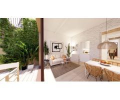 Piso reformado con jardín y dependencia privada en Sant Andreu