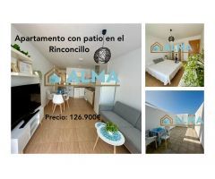 MARAVILLOSO APARTAMENTO EN UR. PRIVADA CON GRAN PATIO AMUEBLADO A 100M DE LA PLAYA DEL RINCONCILLO
