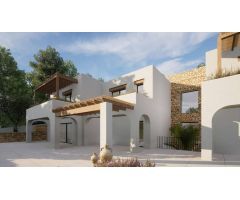 Villa de lujo de estilo ibicenco con bonitas vistas al mar