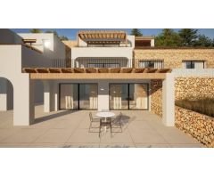 Villa de lujo de estilo ibicenco con bonitas vistas al mar